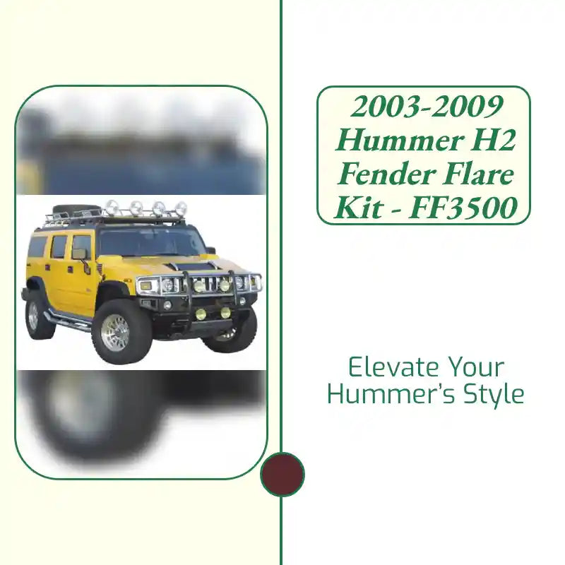 2003-2009 Hummer H2 Fender Flare Kit - FF3500 by@Outfy