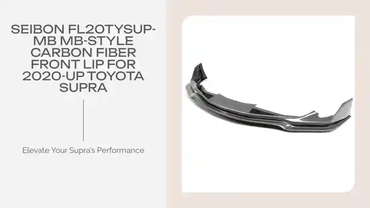 Seibon FL20TYSUP-MB MB-style carbon fiber front lip for 2020-up Toyota Supra by@Outfy