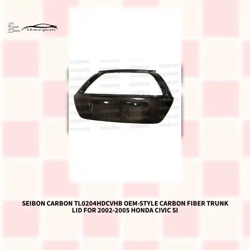 Seibon Carbon TL0204HDCVHB OEM-style Carbon Fiber Trunk Lid For 2002-2005 Honda Civic SI by@Outfy