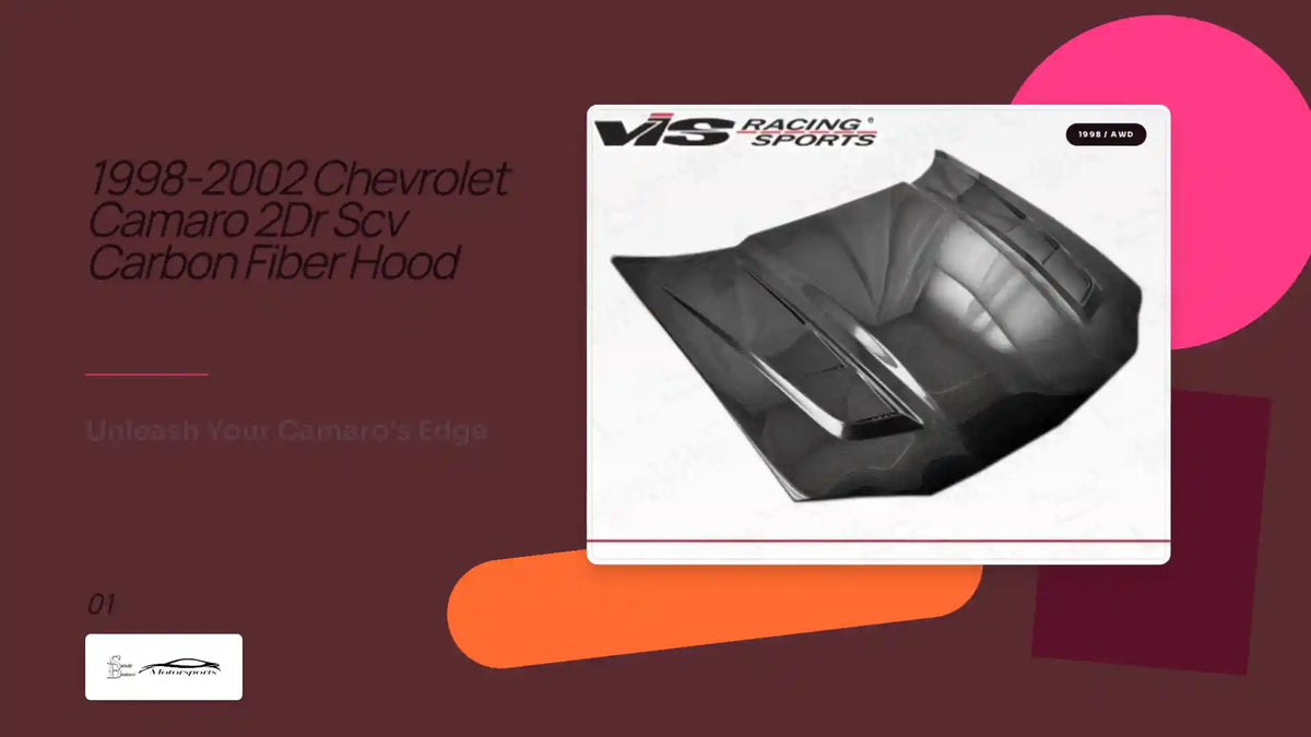 1998-2002 Chevrolet Camaro 2Dr Scv Carbon Fiber Hood by@Outfy
