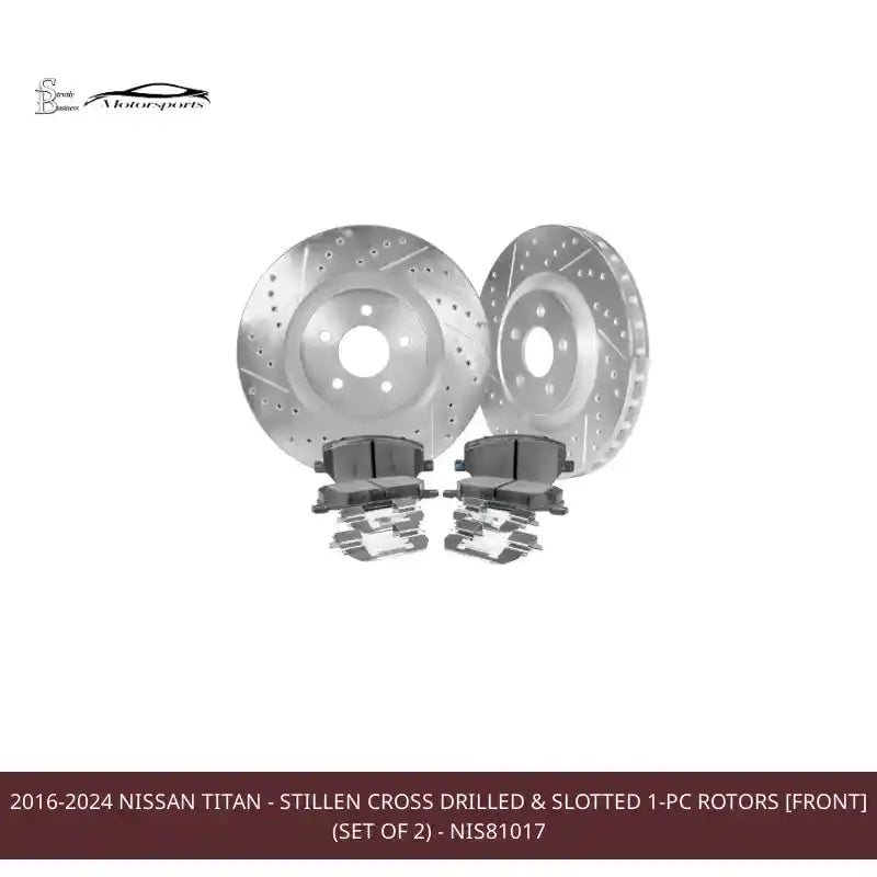 2016-2024 Nissan Titan - STILLEN Cross Drilled & Slotted 1-Pc Rotors [Front](Set of 2) - NIS81017 by@Outfy
