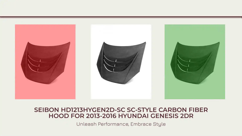 Seibon HD1213HYGEN2D-SC SC-style carbon fiber hood for 2013-2016 Hyundai Genesis 2dr by@Outfy