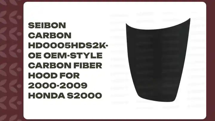 Seibon Carbon HD0005HDS2K-OE OEM-style Carbon Fiber Hood For 2000-2009 Honda S2000 by@Outfy