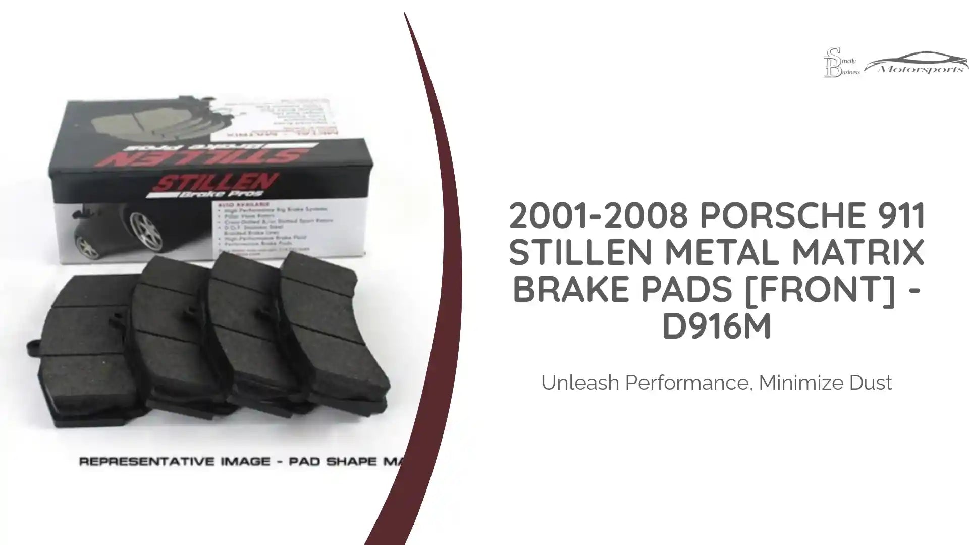 2001-2008 Porsche 911 STILLEN Metal Matrix Brake Pads [Front] - D916M by@Outfy