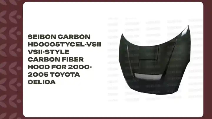 Seibon Carbon HD0005TYCEL-VSII VSII-style Carbon Fiber Hood For 2000-2005 Toyota Celica by@Outfy