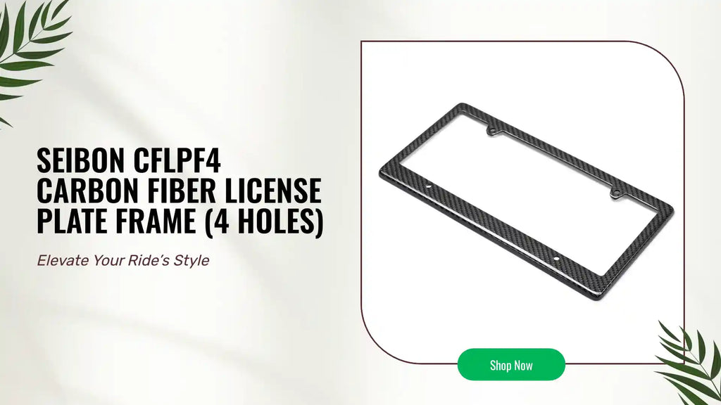Seibon CFLPF4 Carbon fiber license plate frame (4 holes) by@Outfy