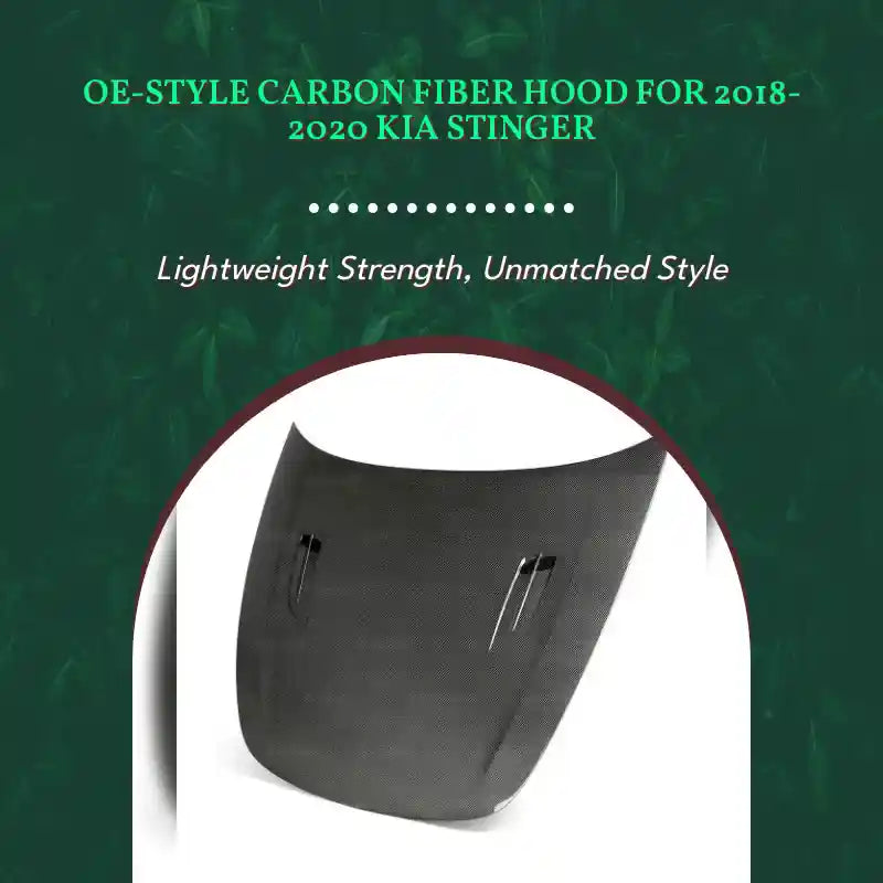 OE-style carbon fiber hood for 2018-2020 Kia Stinger by@Outfy