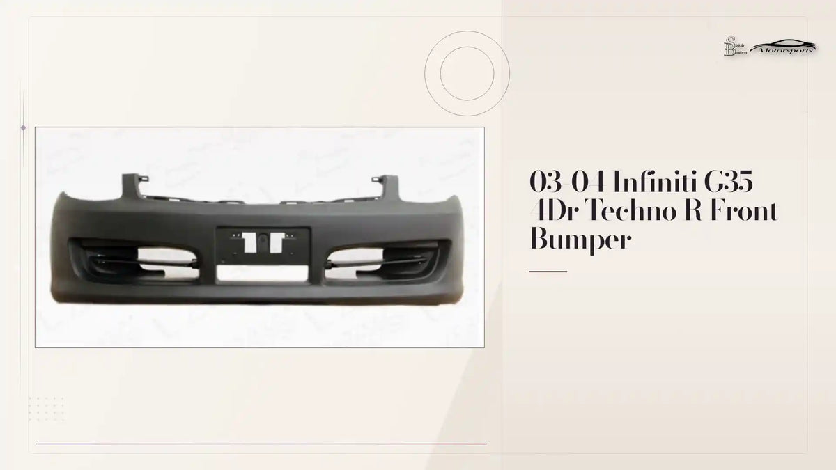 03-04 Infiniti G35 4Dr Techno R Front Bumper by@Outfy