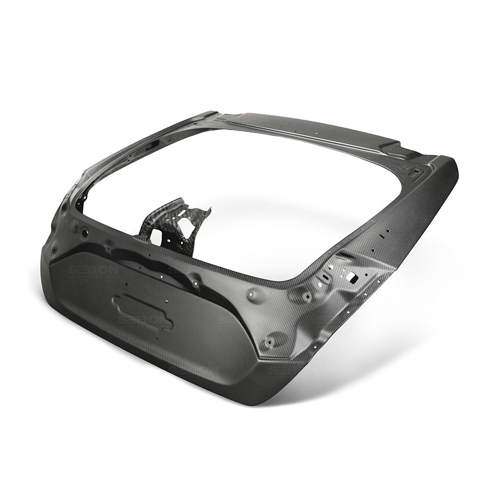 Seibon TL17HDCVRHB-DRY OEM-style dry carbon trunk lid for 2017-2020 Honda Civic Type R Hatchback *All Dry Carbon Products Are Matte Finish.