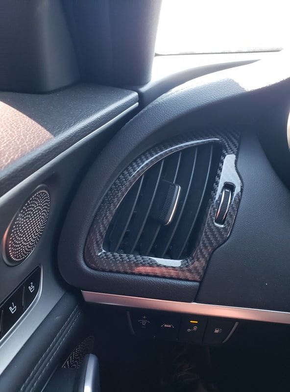 Kia Stinger Dash Vent Kit True CF  Cover 5 piece set
