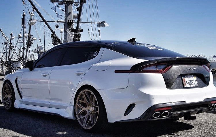 SBGT   Kia Stinger Carbon Fiber License Plate Garnish Shipping included